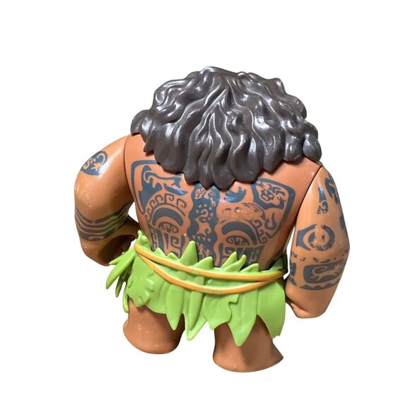 Disney Moana Maui Action Figure 3.75" Collectible Toy With Tattoo Details & Leaf - Picture 3 of 7